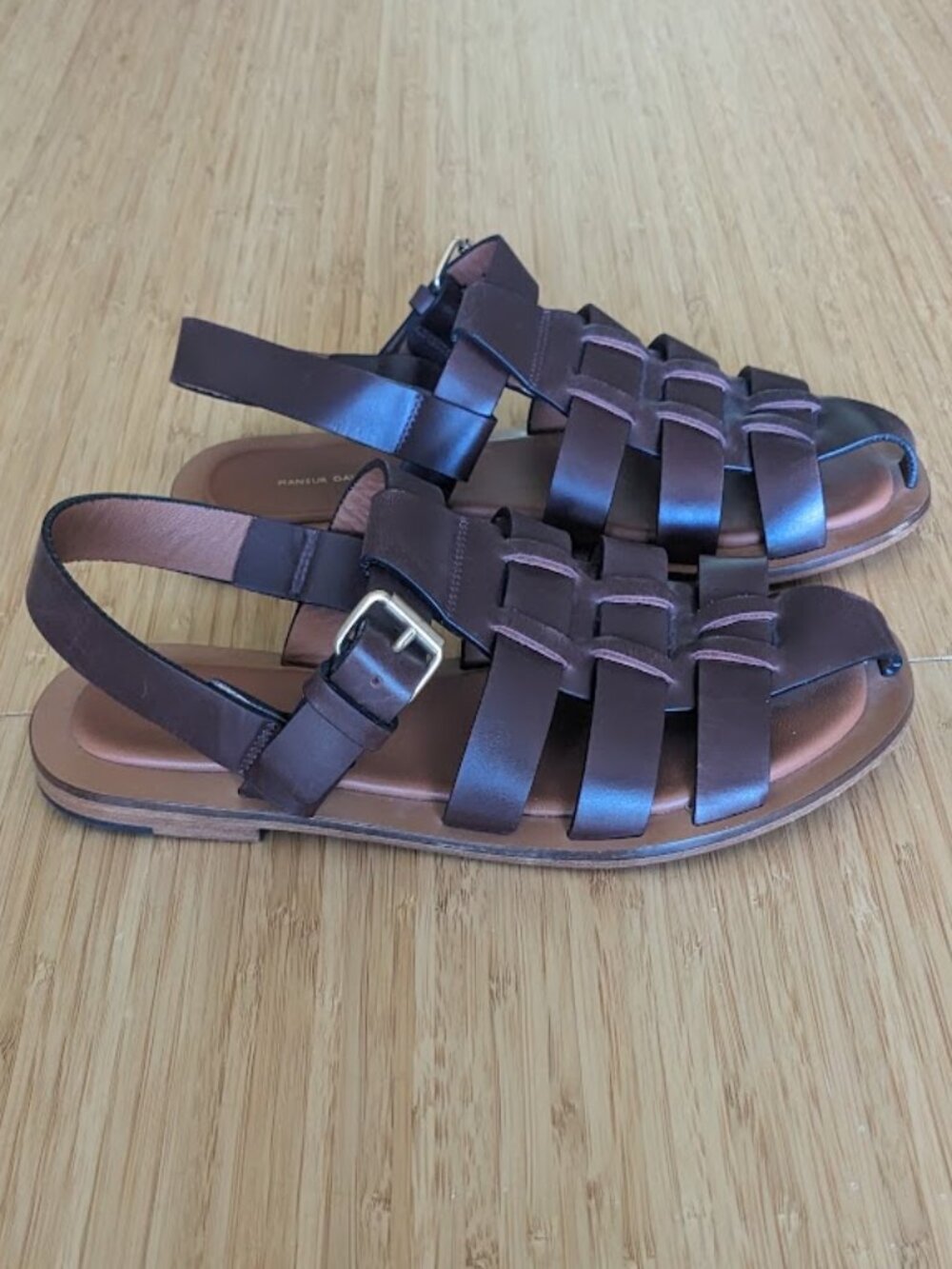 Mansur Gavriel Women's Leather Fisherman Sandals Brown sz 38 (US 8)